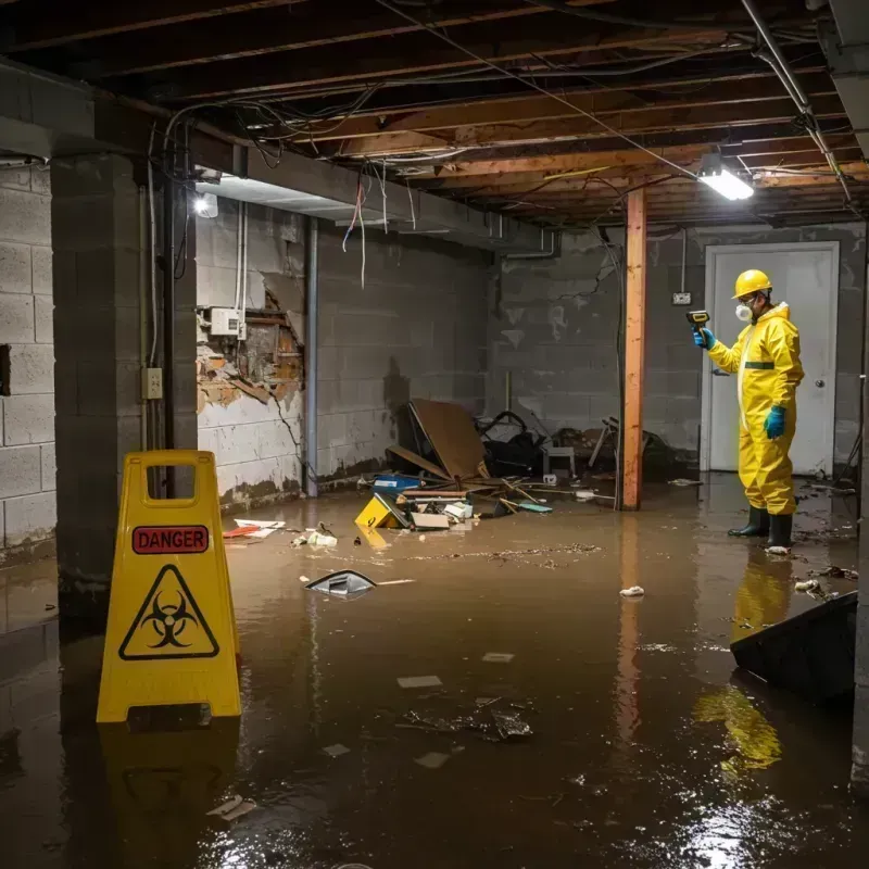 Flooded Basement Electrical Hazard in Mount Gay-Shamrock, WV Property